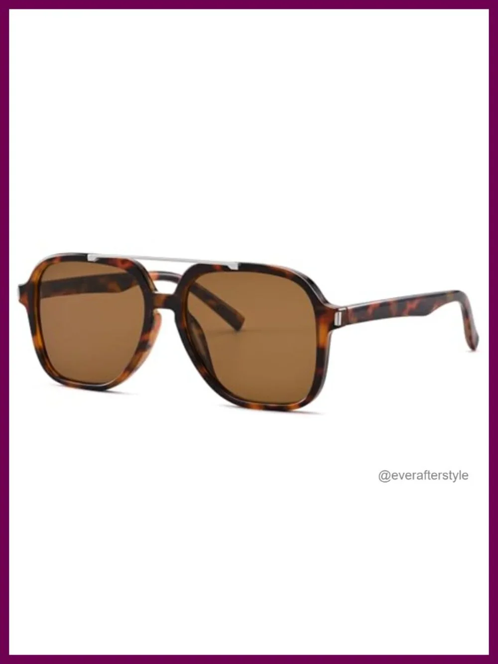 Oversized Retro Square Aviator Sunglasses UV400 Protection Unisex